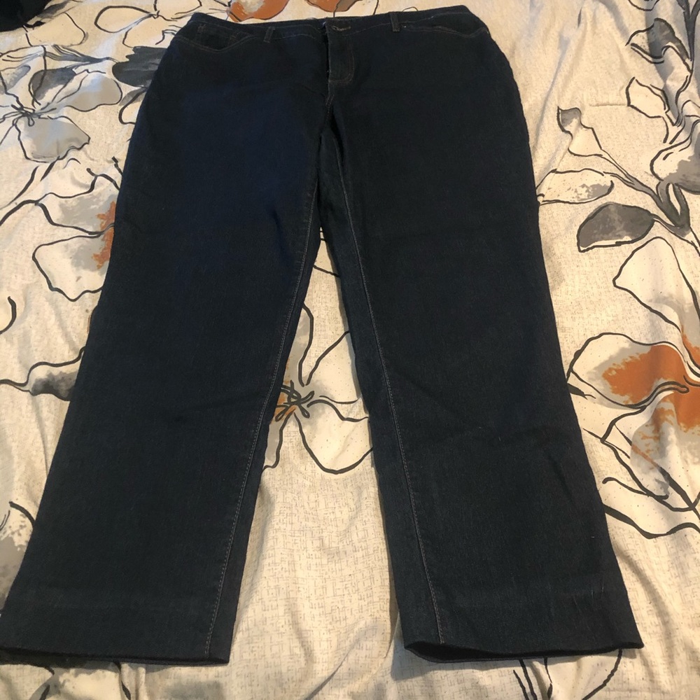 Dark blue denim jeans